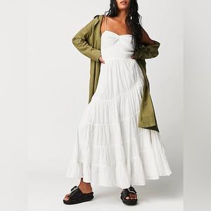 Free People Sundrenched Maxi Dress size XS white NWOT